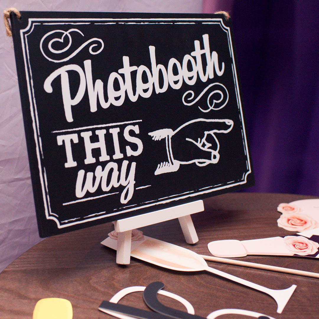 Photo Booth This Way Sign